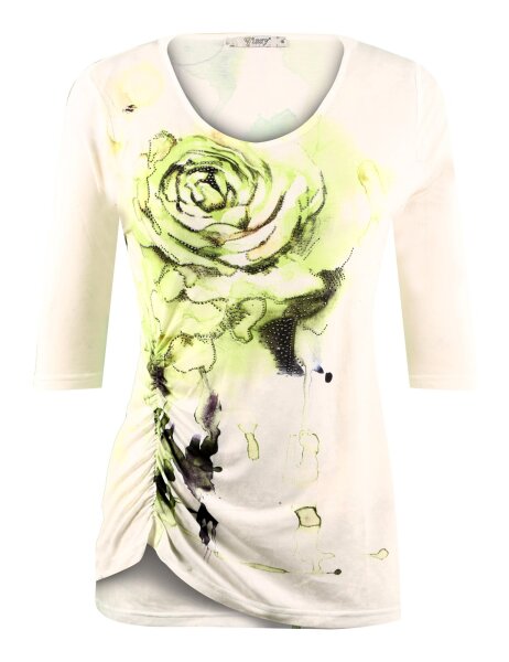MISSY Shirt Glitzer Grüne Blume
