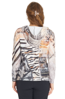 MISSY Shirt mit Kapuze Feinstrick Animal Print GOOD Glitzer 