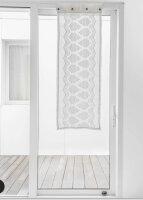 Lightweight linen curtain with Gothic embroidery