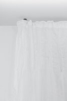 Light linen curtain with stretch embroidery