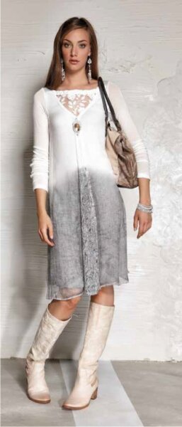 Elisa Cavaletti Kleid  Dress Bianco-Aurora